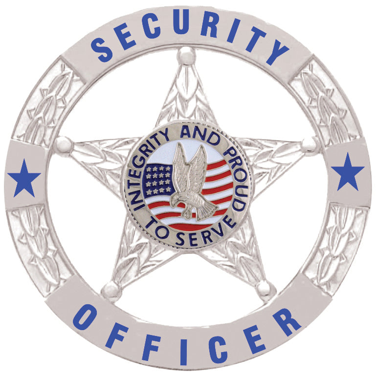 First Class Security Officer Silver 5Star in Circle Badge Uniform