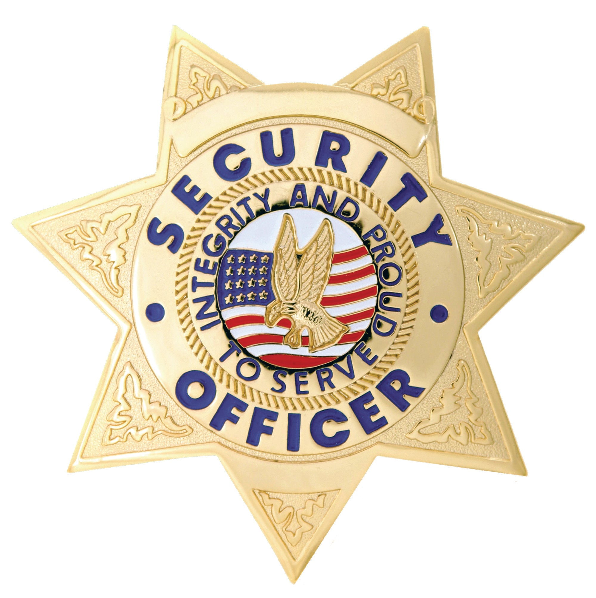 First Class Security Officer Gold 7Point Star Badge Uniform