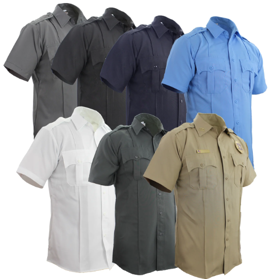 [SS02-XL-CUSTOMIZED] First Class 100% Polyester Short Sleeve Uniform Shirt