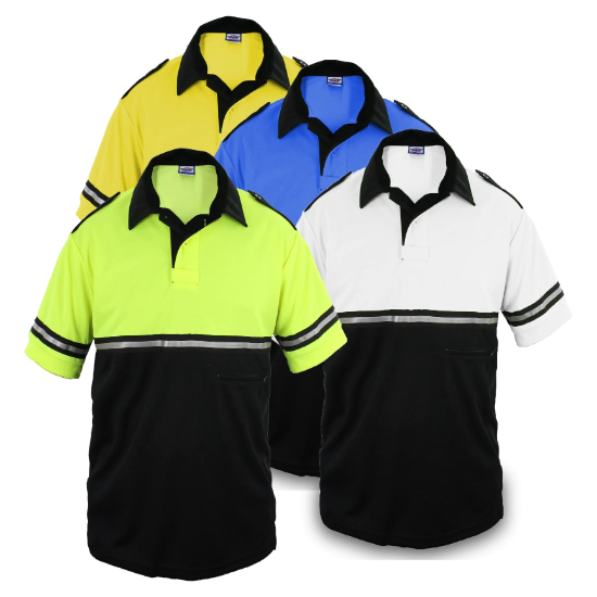 [TT06-2XL-CUSTOMIZED] First Class Two Tone Bike Patrol Shirt with Zipper Pocket