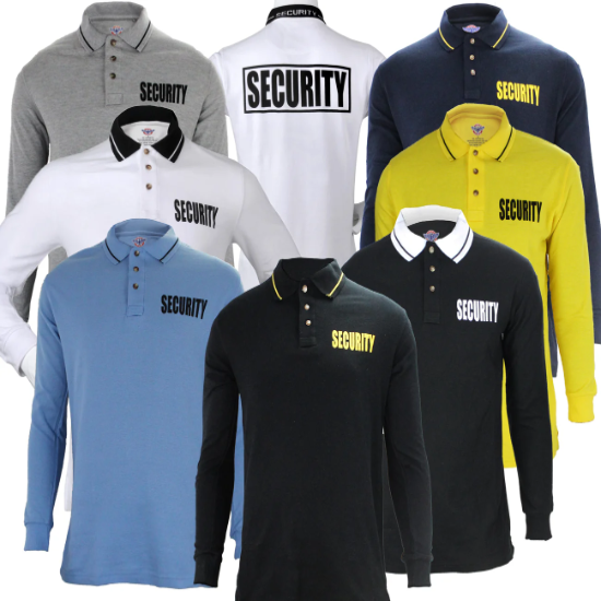 [SPL330-2XL-CUSTOMIZED] First Class Security Long Sleeve Polo