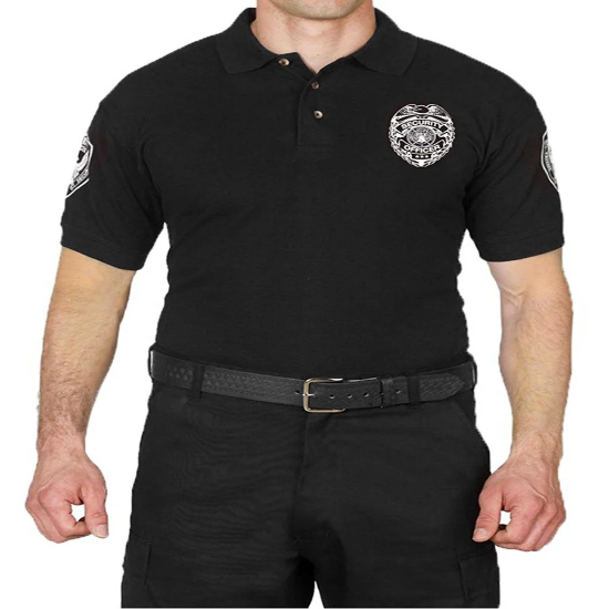 [PS503-XL-CUSTOMIZED] First Class Security Badge Polo Shirt