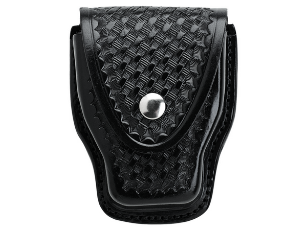 Aker Handcuff Case Black Basket Weave (Chrome Snap)