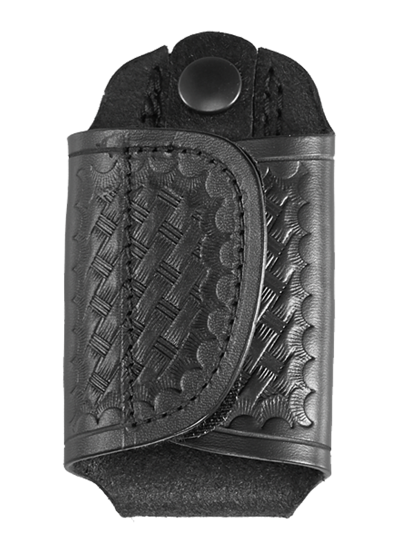 Aker Silent Key Holder Black Basket Weave (Black Snap)