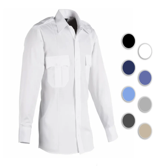 [SAL-LC04-M-CUSTOMIZED] Poly Cotton Long Sleeve Uniform Shirt SALE