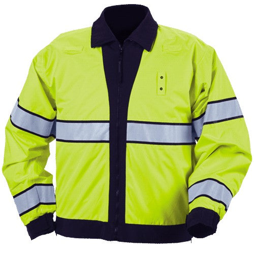 Blauer  B.DRY® Reversible Bomber Jacket Dark Navy with HI-VIS Yellow