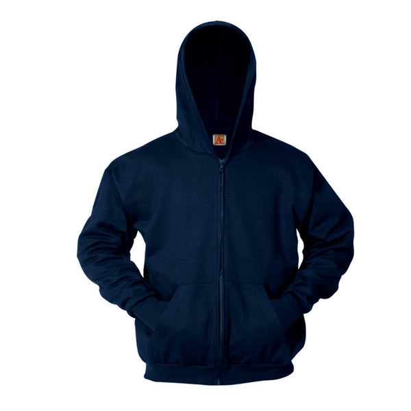 A-PLUS Unisex Full-Zip Hooded Fleece Sweatshirt - 6131