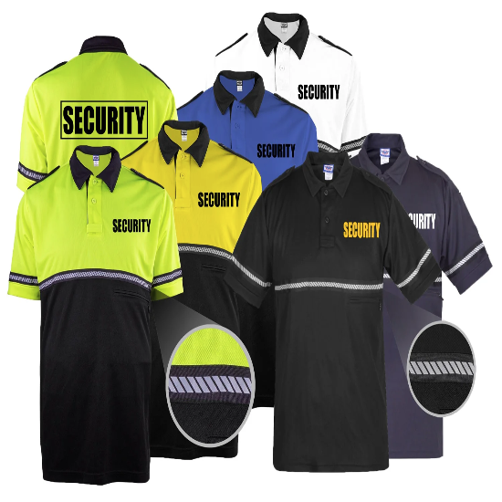 First Class Two Tone Security Bike Patrol Shirt with Zipper Pocket and