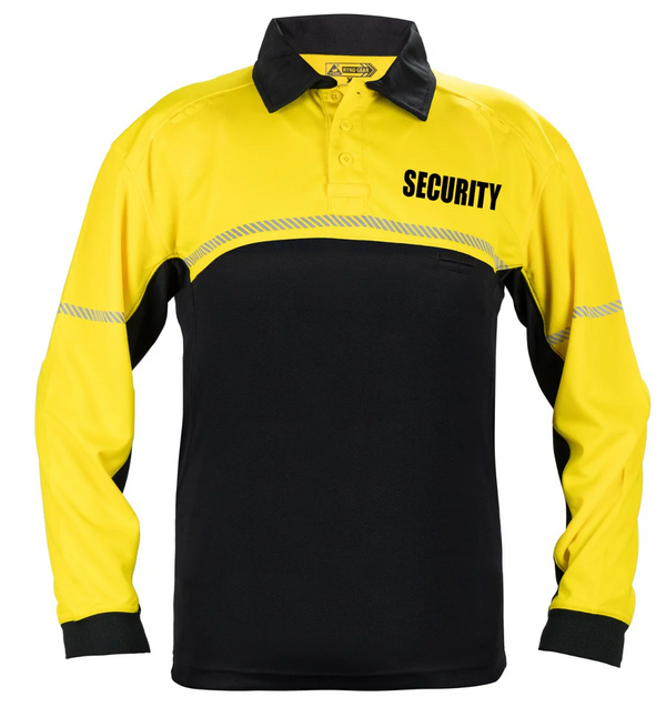 [TTL502S-L-CUSTOMIZED] 100% Polyester Jersey Knit Long Sleeve Security Bike Patrol Polo Shirt