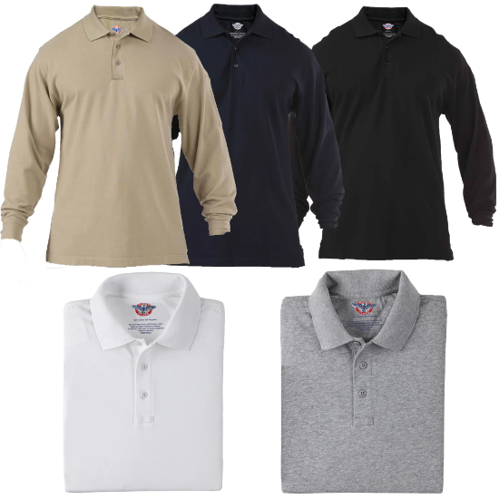 [CUSTOMIZED] First Class Men's Long Sleeve Tactical Jersey Polo Shirt