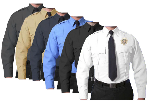 First Class 100% Polyester Long Sleeve Uniform Shirt