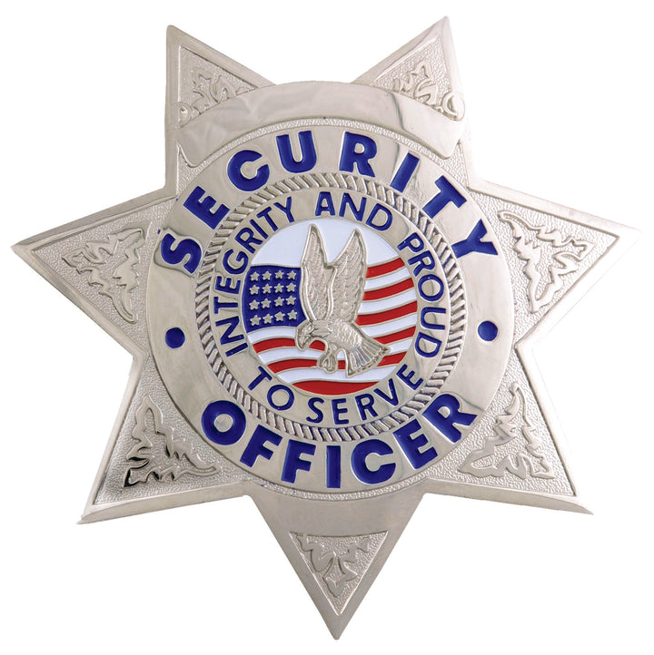 First Class Security Officer Silver 7-Point Star Badge – Uniform ...