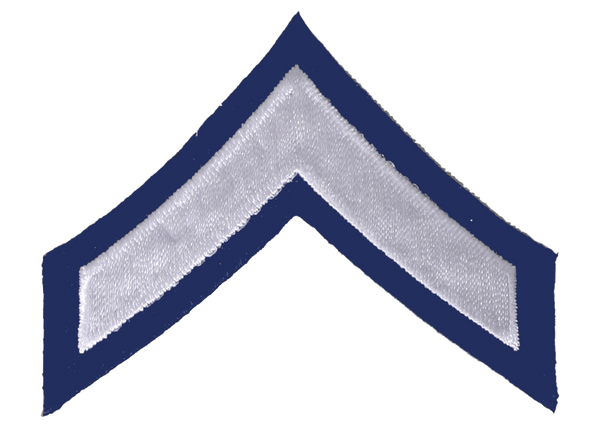 PFC Chevron (Silver on Navy Blue)