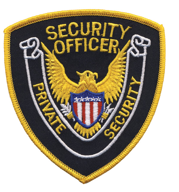 Private Security Officer Shoulder Patch (Gold on Black/Gold)