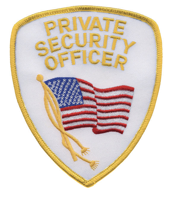 Private Security Officer Shoulder Patch (Gold/White)