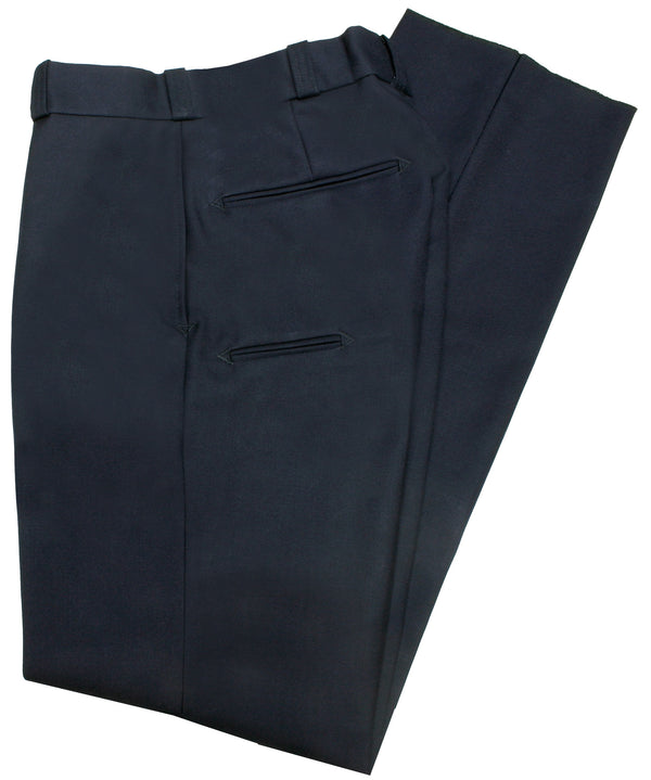 Mens 100% Wool Trousers (Dark Navy Blue)