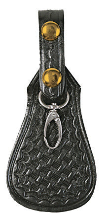 Leather Basket Weave Key Chain Holder