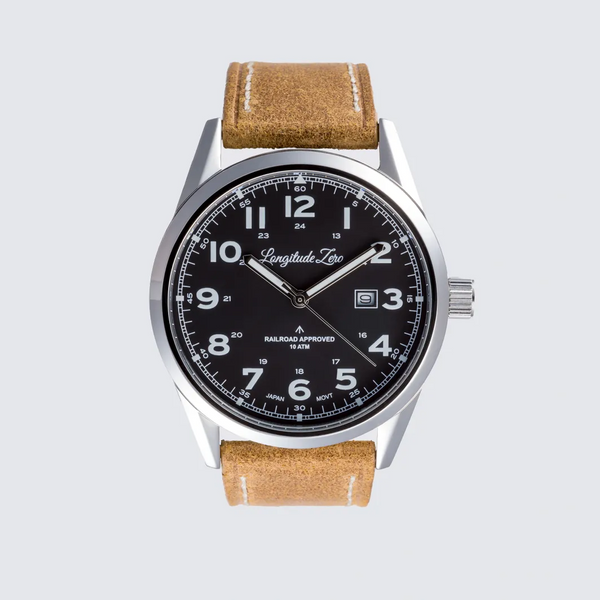 Longitude Zero Watch - Railroad Approved - Black