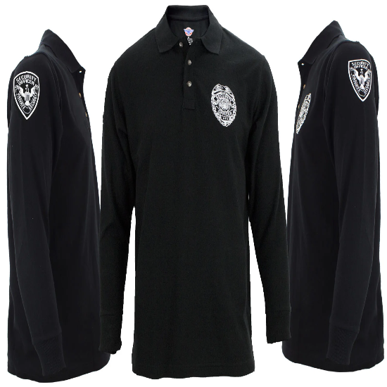 First Class Poly/Cotton Security Long Sleeve Polo Shirt