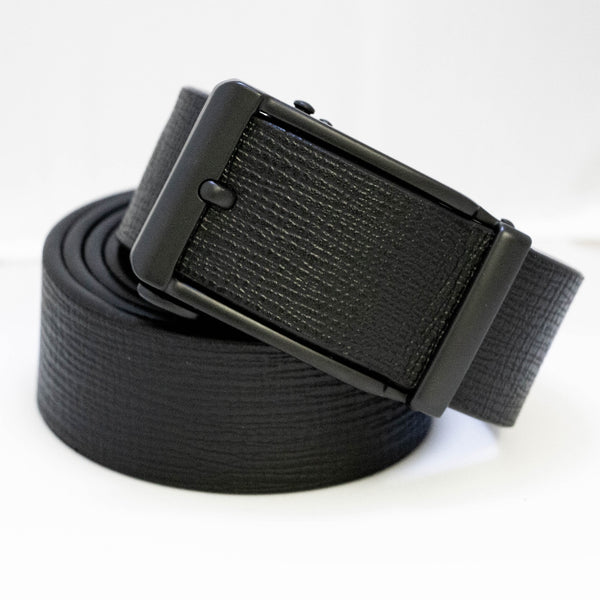 EZ Click Men's Leather Belt with Matte Black Buckle III