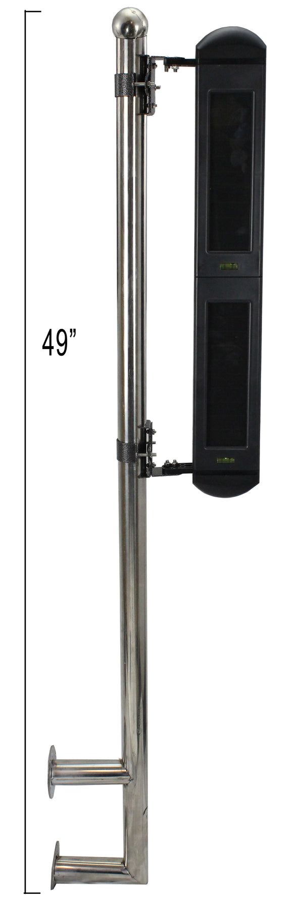 Mounting Pole for SOLAR POWERED WIRELESS INFRARED 3, 6 and 8-BEAM MOTION DETECTORS (Pair)