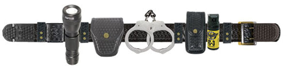 Basket Weave Synthetic Leather Gear Combo Belt