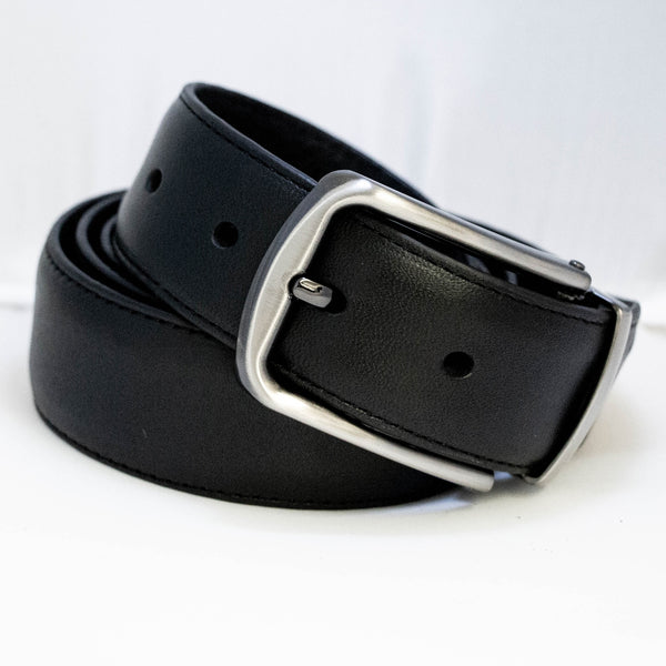 EZ Adjust Men's Leather Belt with Antique Copper Buckle