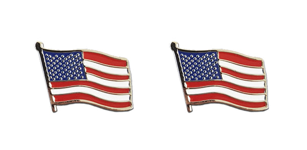 First Class Wavy Flag Cufflinks (Pair)