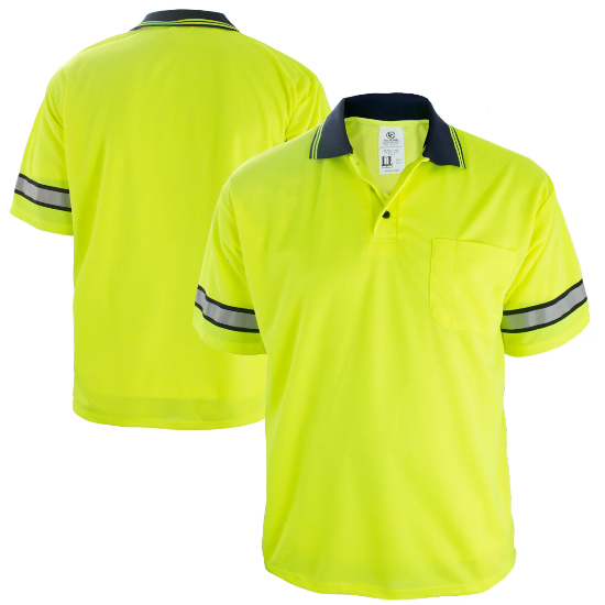 [CUSTOMIZED] First Class High Visibility Polo Shirt with Reflective Stripes