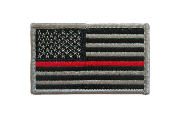 U.S. Flag Patch - Left Shoulder (Thin Red Line)