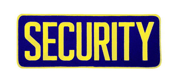 SECURITY BACK EMBLEM (107/8" x 4")-Gold and navy