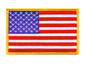 US Flag Patch with Hook & Loop (Velcro)