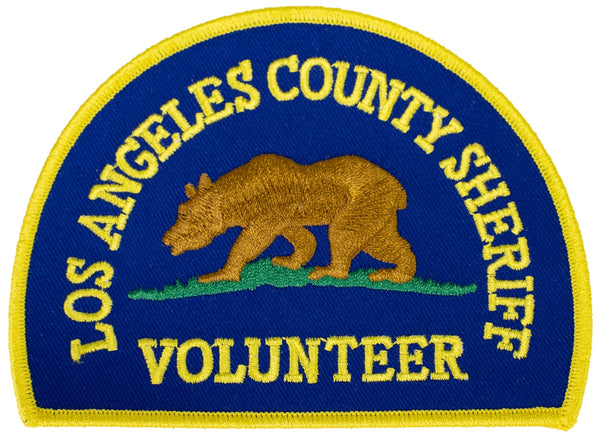 Los Angeles County Sheriff Volunteer Patch (4.5" x 3.625")