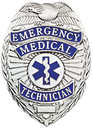 [CUSTOMIZED] First Class Emergency Medical Technician Silver Shield Badge