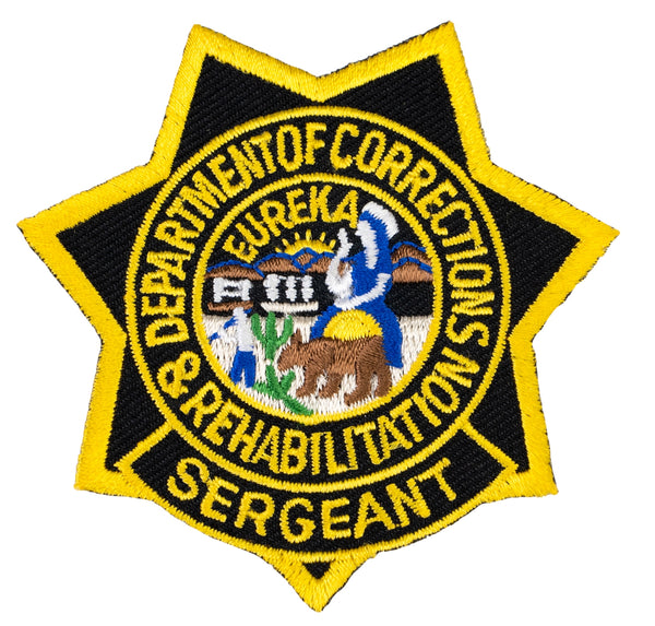 CA Dept. Of Correction Rehabilitation Sergeant Chest Patch (3" X 3")