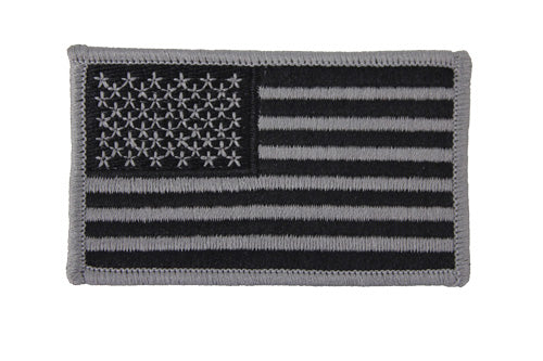 U.S. FLAG PATCH - LEFT SHOULDER (GREY/BLACK)