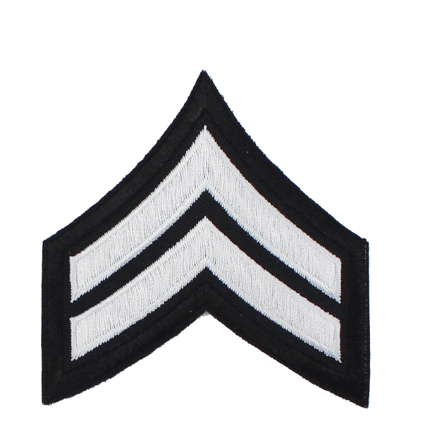 Corporal Chevron (White on Black)