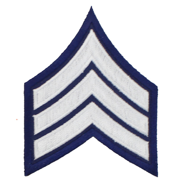 Sergeant Chevron (White on Navy Blue)