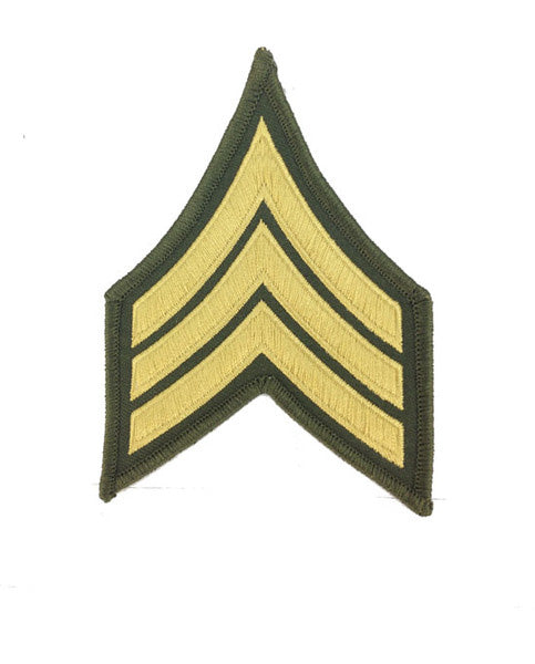 Sheriff (Class B) SGT Chevron (Gold on OD Green)