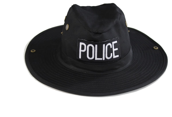 New Outdoor Round Police Hat (Black)