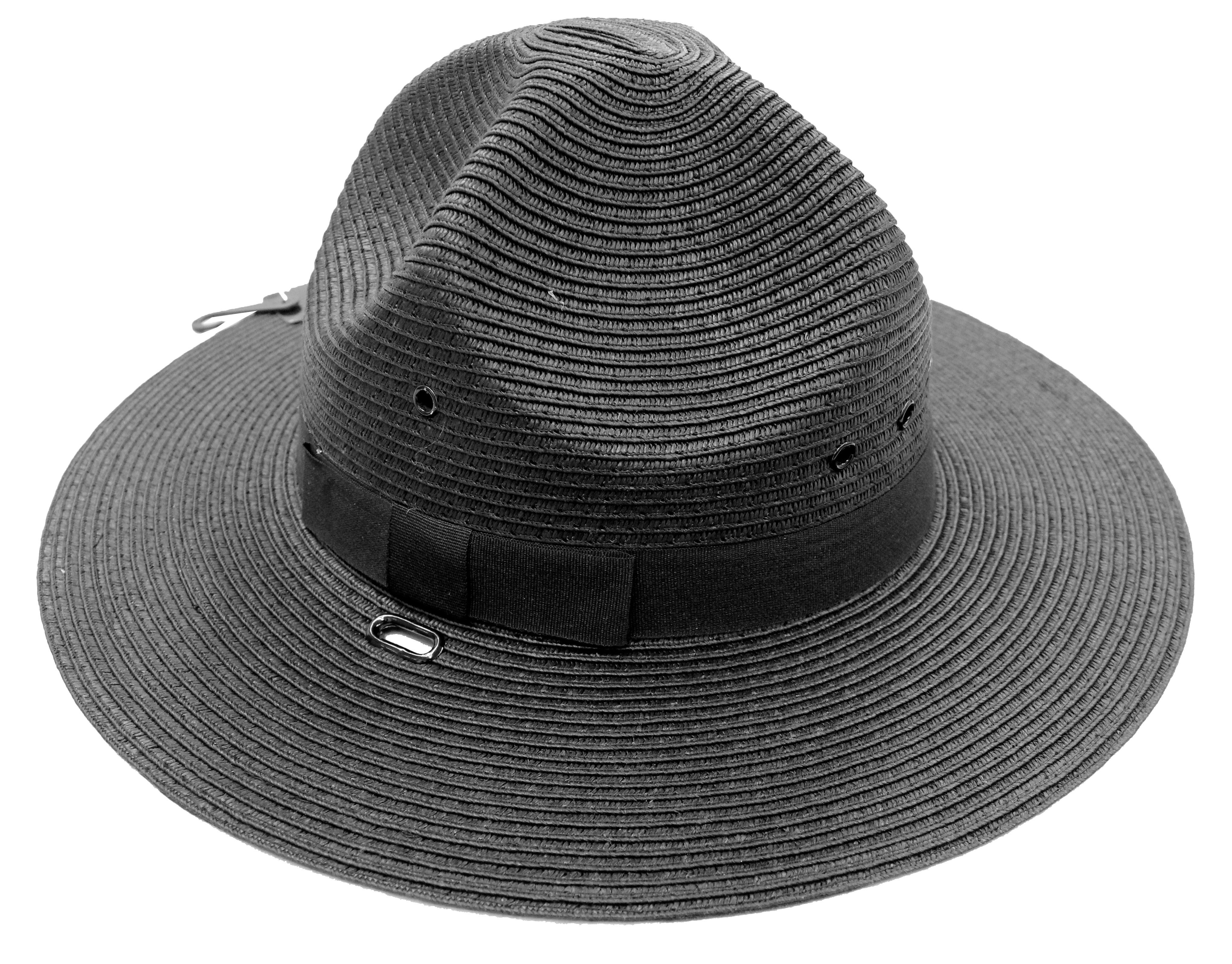 FIRST CLASS Straw Triple Brim Campaign Hat (Black) – Uniform Warehouse ...