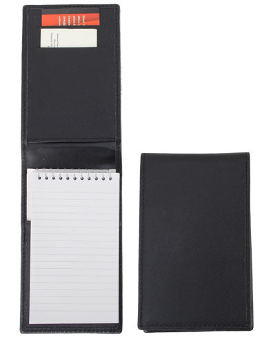 Deluxe Plain Leather Notebook Holder (Black)