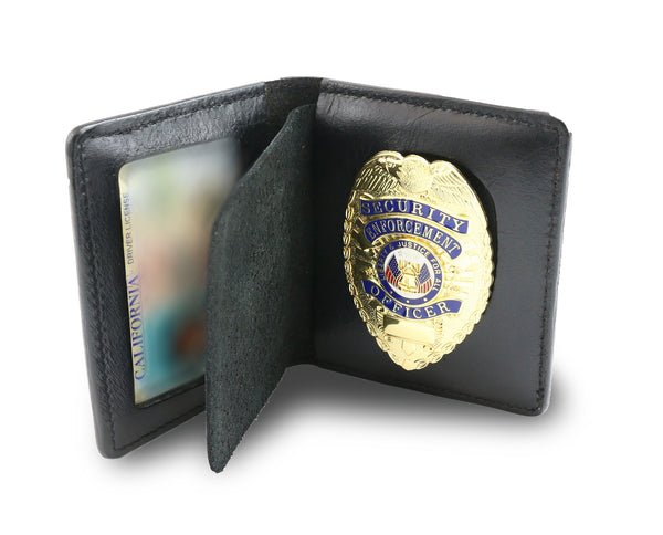 Basket Weave Shield Badge & ID Holder