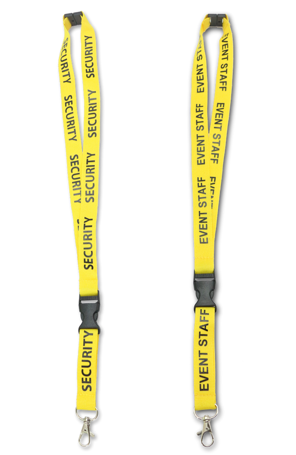 Yellow ID Badge Lanyards with Quick Release