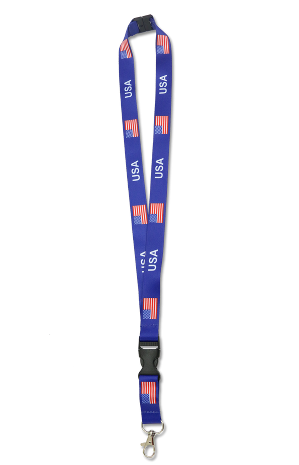 USA ID/Badge Lanyards with Quick Release