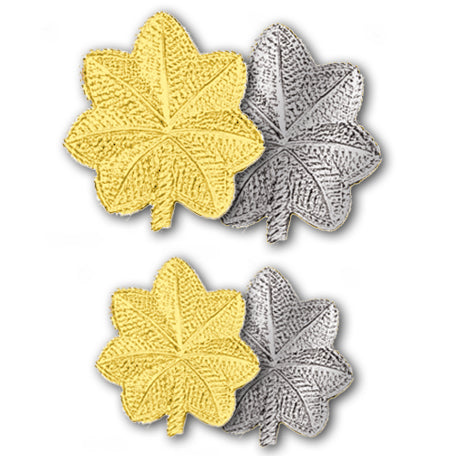 First Class Major Pin Insignia Pair (Gold/Silver)