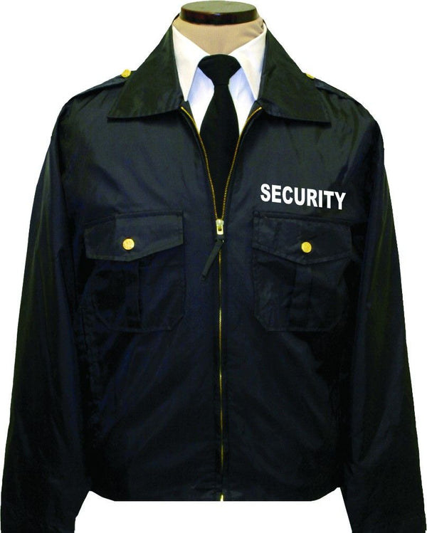 ELITE WINDBREAKER JACKET WITH SILK SCREEN ID-Black-5XL-Security ID (White)