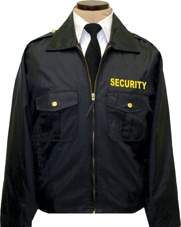 ELITE WINDBREAKER JACKET WITH SILK SCREEN ID-Black-5XL-Security ID (Gold)