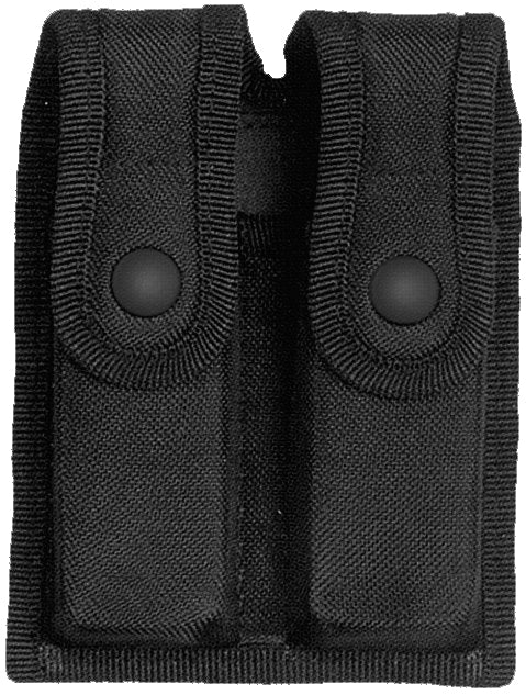 Ryno Gear Nylon Black Snap Double Magazine Holder