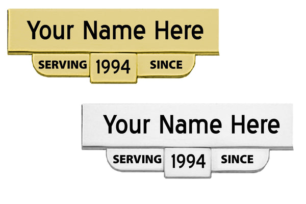 Engraved "Serving Since" Name Plates